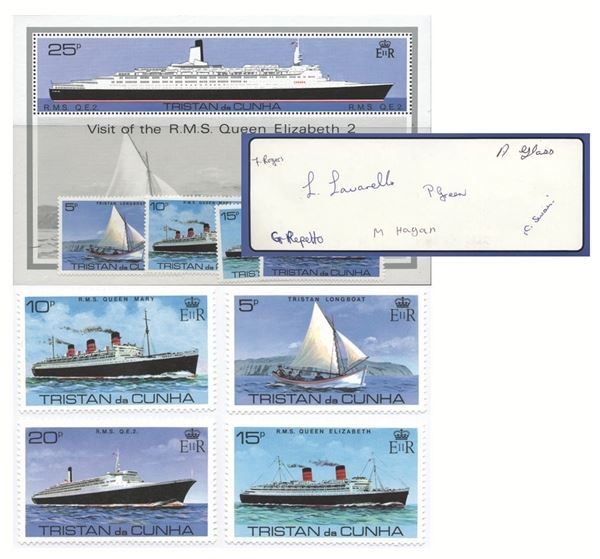 Picture of Queen Elizabeth II Ship  Visit To Tristan Da Cunha FDC 7 Head Pack