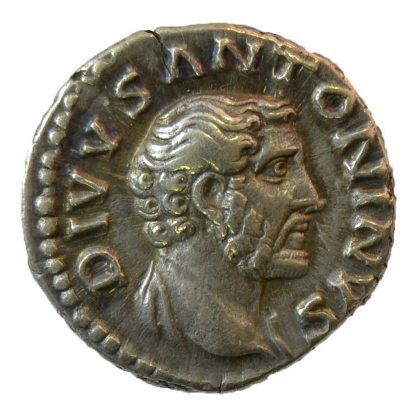 Picture of Antoninus Pius, 138-161 A.D. Commemorative Silver Denarius.