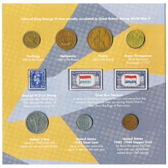 World War II (1939-1945) Remembered - Coins, Stamps and Banknote Set_rev