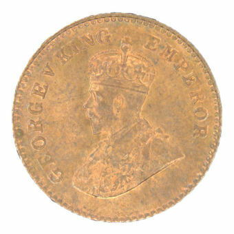 Picture of India, George V,  1/12th Anna Uncirculated, 1924