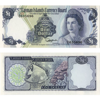 Picture of Cayman Islands, 1 dollar, 1985 (P5) Crisp UNC
