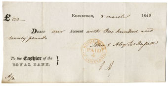 Picture of Cashier of the Royal Bank, Edinburgh, 184(4)