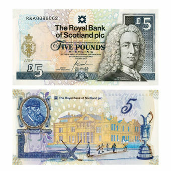 Picture of Royal Bank of Scotland 'Royal & Ancient Golf Club' £5 note. Uncirculated