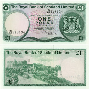 Picture of Royal Bank of Scotland Limited, £1, 1972-81 UNC