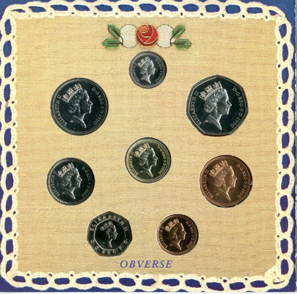 Picture of Elizabeth II, 1990 Royal Mint Brilliant Unc Mint Set
