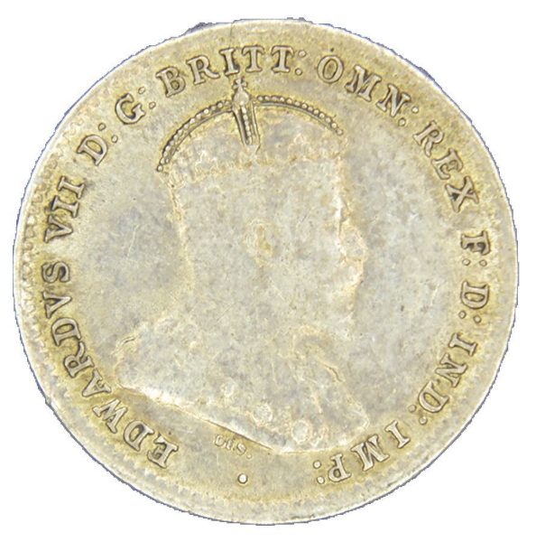 Picture of Australia, Edward VII, threepence 1910, Very Fine