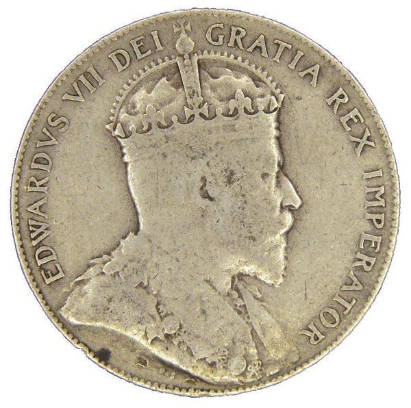 Picture of Canada, Newfoundland, Edward VII, 50 Cents VG
