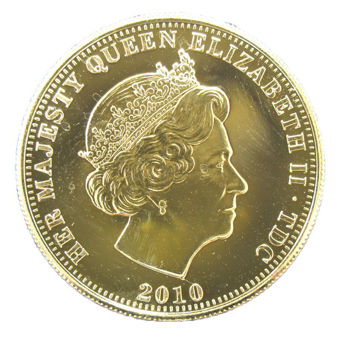 Picture of Tristan da Cunha, goldine Queen Victoria commemorative crown, 2010
