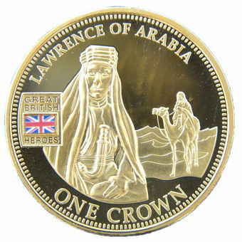 Picture of Tristan da Cunha, Crown (Lawrence of Arabia) 2010 gold-plated