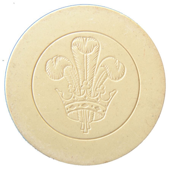 Picture of Prince of Wales poker chips from the early 20th century