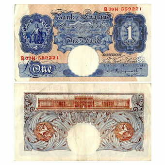 Picture of Blue/Pink Wartime £1 (B249), FINE