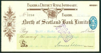 Picture of North of Scotland Bank Ltd., Falkirk, 1947, special printing 
