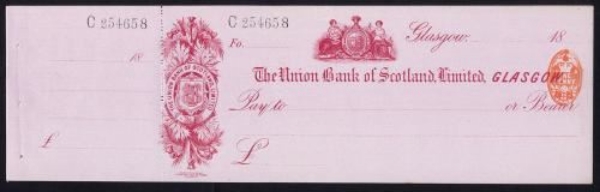 Picture of Union Bank of Scotland Ltd., Glasgow, 18(88)