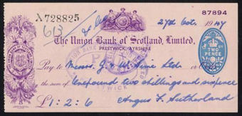 Picture of Union Bank of Scotland Ltd., Prestwick, 19(47)