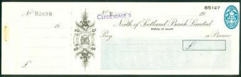 Picture of Clydesdale & North of Scotland Bank Ltd, 'Clydesdale &' overprinted, Bridge of Allan, 19(47)