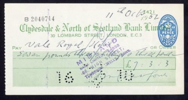 Picture of Clydesdale & North of Scotland Bank Ltd., London, 19(52)