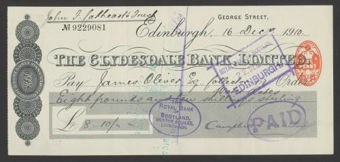 Picture of Clydesdale Bank, Ltd., Edinburgh, George Street, 19(10)