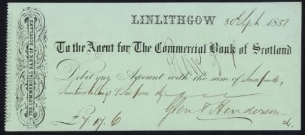 Picture of Agent for the Commercial Bank of Scotland, Linlithgow, 18(58)