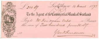 Picture of Agent of the Commercial Bank of Scotland, Linlithgow, 18(73)