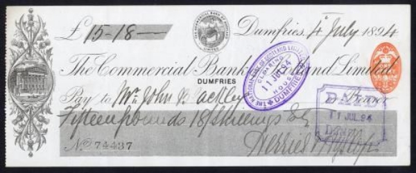 Picture of Commercial Bank of Scotland Ltd., Dumfries, 189(4)