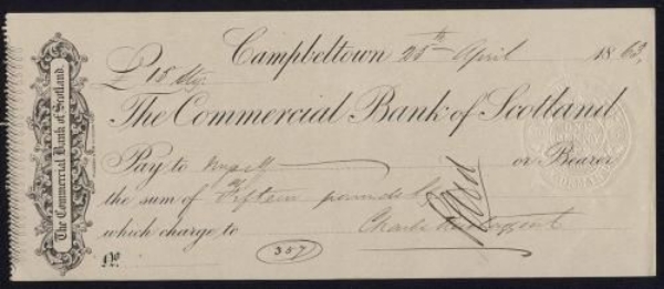 Picture of Commercial Bank of Scotland, Campbeltown, 18(63)