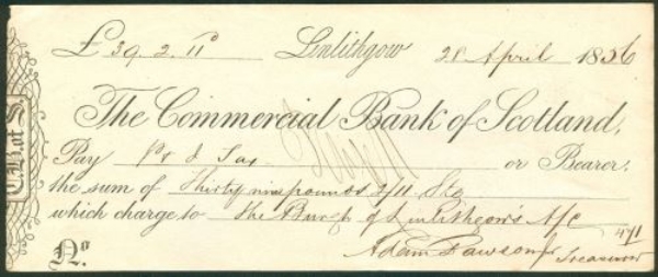 Picture of Commercial Bank of Scotland, Linlithgow, 18(54)