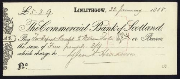 Picture of Commercial Bank of Scotland, Linlithgow, 18(58)