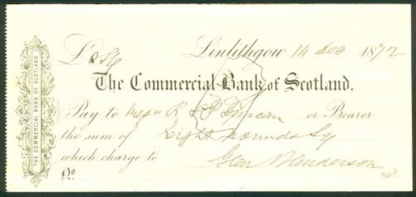 Picture of Commercial Bank of Scotland, Linlithgow, 18(72)