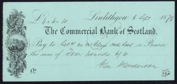 Picture of Commercial Bank of Scotland, Linlithgow, 18(73)