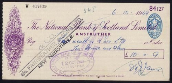 Picture of National Bank of Scotland Ltd., Anstruther, 19(49)