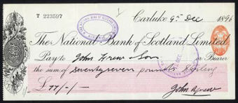 Picture of National Bank of Scotland Ltd., Carluke, 18(96)