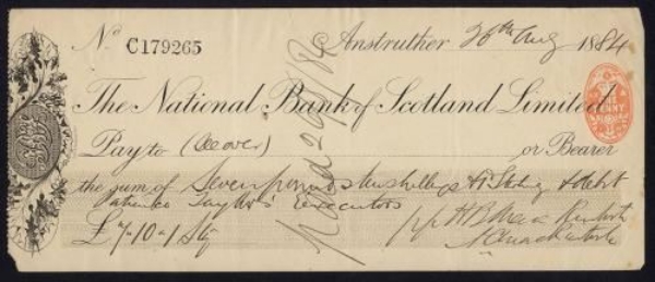 Picture of National Bank of Scotland, Anstruther, 18(82), imprint in centre
