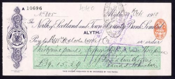 Picture of North of Scotland and Town & County Bank Ltd., Alyth, 19(11)