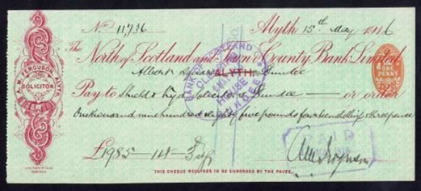 Picture of North of Scotland and Town & County Bank Ltd., Alyth, 191(5)