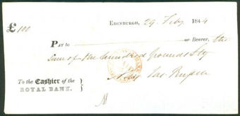 Picture of Cashier of the Royal Bank, Edinburgh, 184(4)