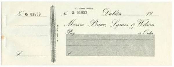 Picture of Messrs Bruce, Symes & Wilson, Dublin, circa 19(20)
