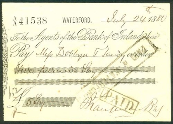 Picture of Agents of the Bank of Ireland, Waterford, 18(80)