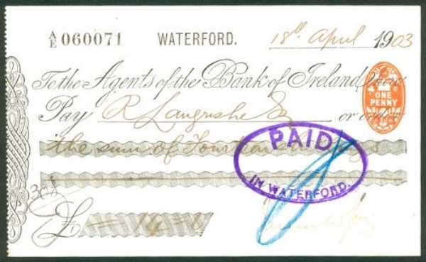 Picture of Agents of the Bank of Ireland, Waterford, 19(03)