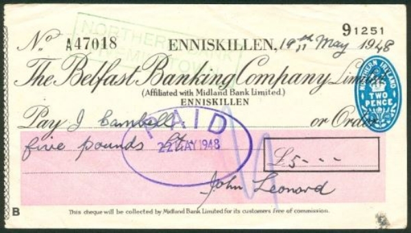 Picture of Belfast Banking Co. Ltd., Enniskillen, 19(48)