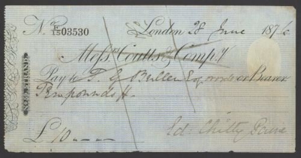 Picture of Messrs. Coutts & Compy., No. 59 Strand, London, 187(5),OTG 10