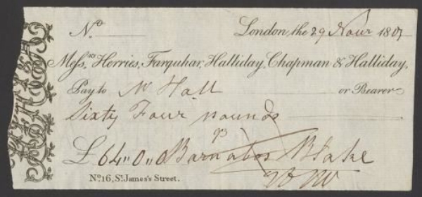 Picture of Messrs. Herries, Farquhar, Halliday, Chapman & Halliday, No. 16 St. James's Place, 18(17)