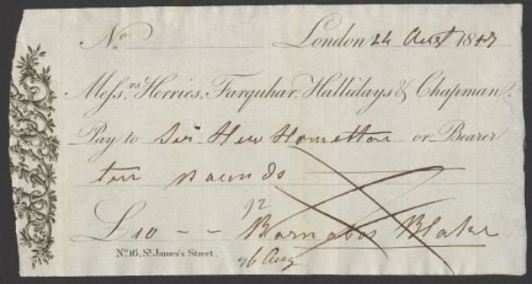 Picture of Messrs. Herries, Farquhar, Hallidays & Chapman, No. 16 St. James's Place, London, 18(17)