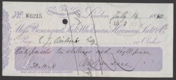 Picture of Bosanquet, Salt, Whatman, Harman, Salt & Co., 73 Lombard St., 18(80)