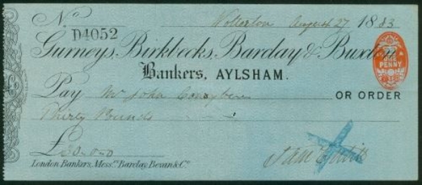 Picture of Gurneys, Birkbecks, Barclay & Buxton, Aylsham, 18(83), Type 3b