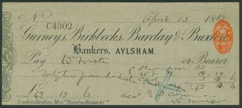 Picture of Gurneys, Birkbecks, Barclay & Buxton, Aylsham, 18(84), Type 4a