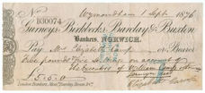 Picture of Gurneys, Birkbecks, Barclay & Buxton, Norwich, 18(76), type 5a