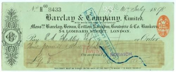 Picture of 54 Lombard St., 18(98), Barclay, Bevan, Tritton, Ransom, Bouverie & Co., OTG 2.3