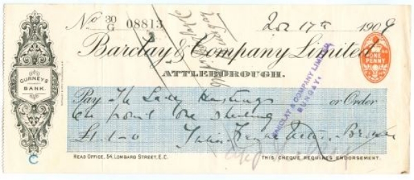 Picture of Attleborough, 190(9), Gurneys Bank, OTG 64.6a