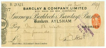 Picture of Aylsham, 18(99), Gurneys, Birkbecks, Barclay & Buxton OTG 7.6 variety