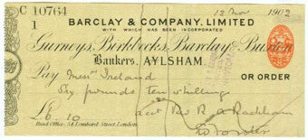 Picture of Aylsham, 190(2), Gurneys, Birkbecks, Barclay & Buxton OTG 7.5 